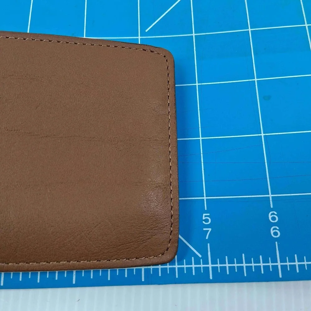 MARLBORO LEATHER BI-FOLD WALLET Vtg Made In Brazil Brown‎ Genuine Leather